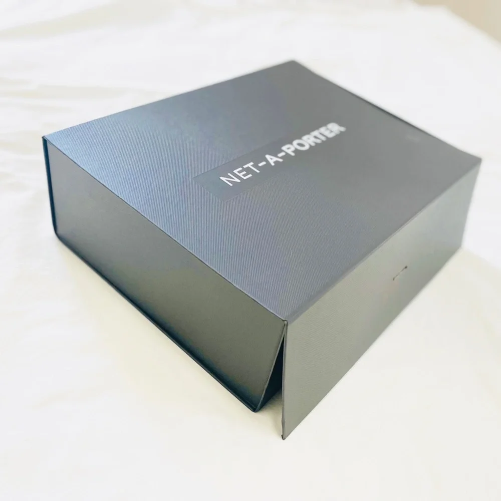 NET-A-PORTER Black LARGE Ribbon Storage Box 13.5 in. x 10 in. x 4.25 in.